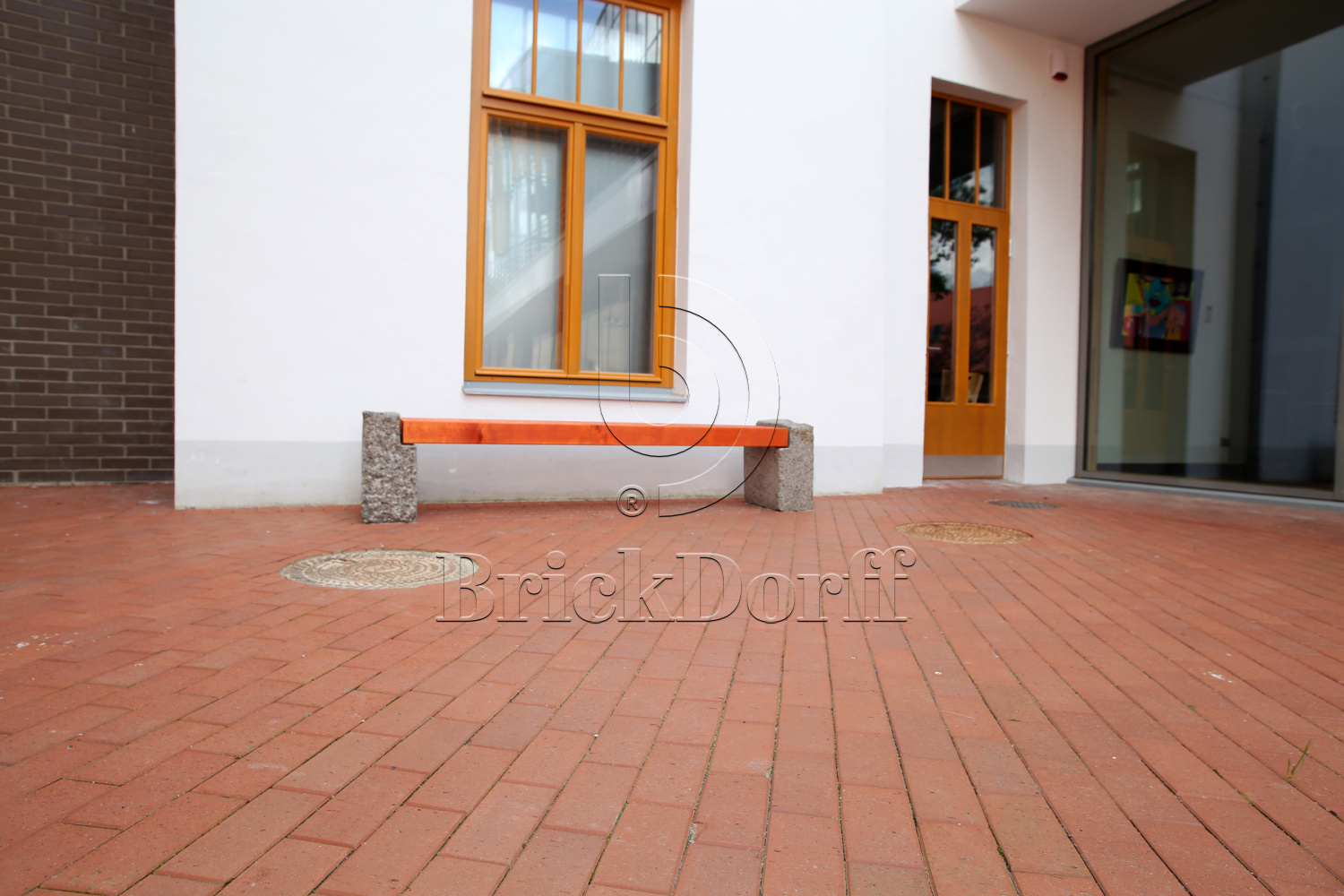 Клинкерная тротуарная плитка - брусчатка Lode JANKA Красная 200х100х52 мм