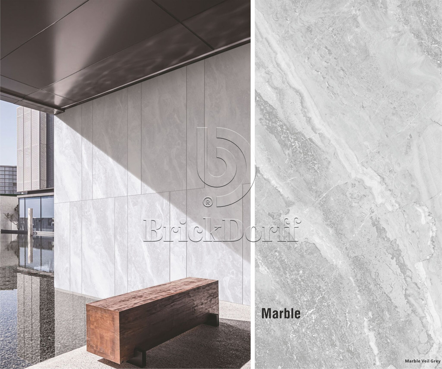 Marble Castol White (белый мрамор с тонкой серой прожилкой)— гибкий камень 1200×600 мм