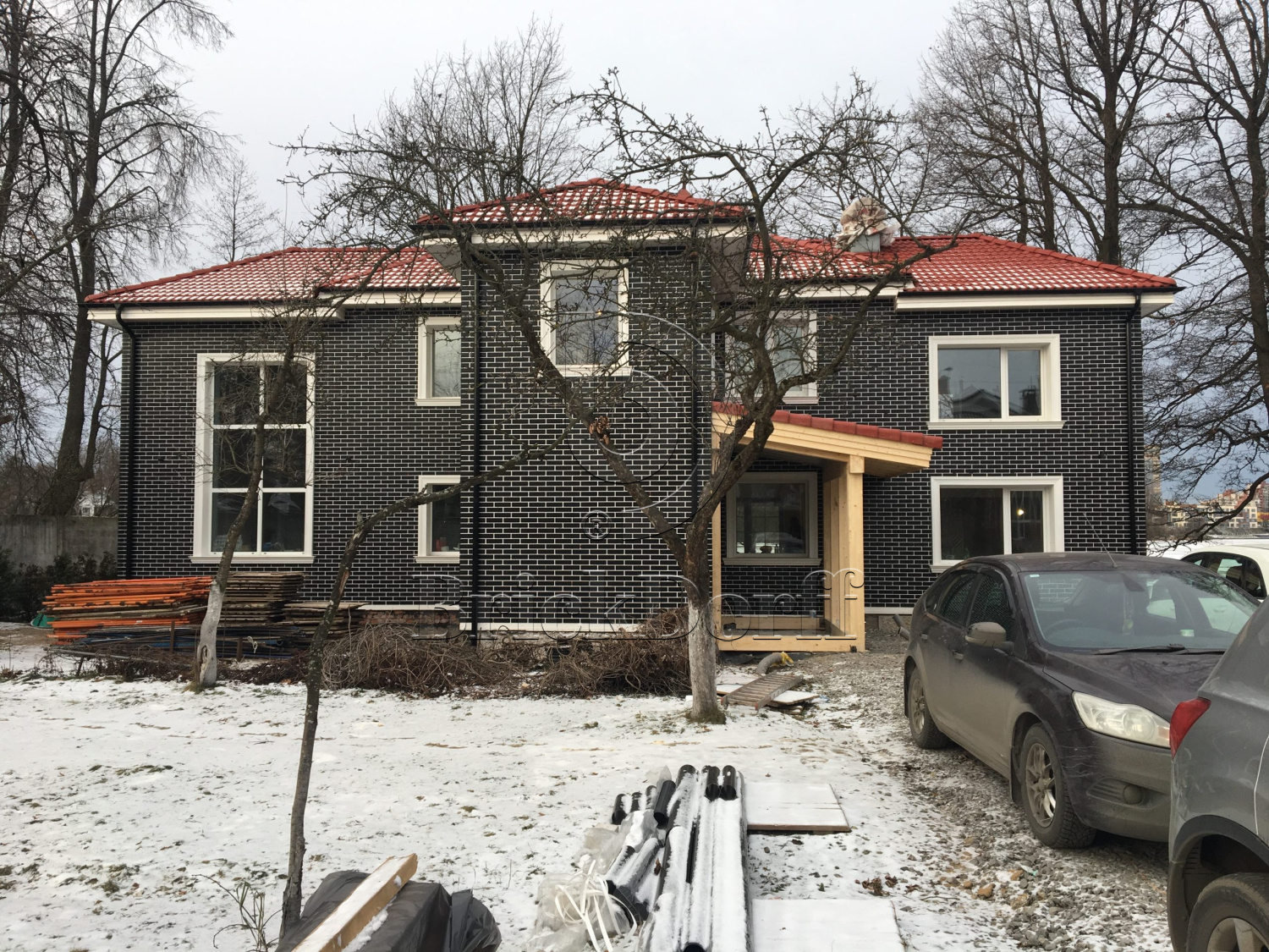 SCANDIANO NERO 245X66х7,4 мм Клинкерная фасадная плитка под кирпич облицовочная черная