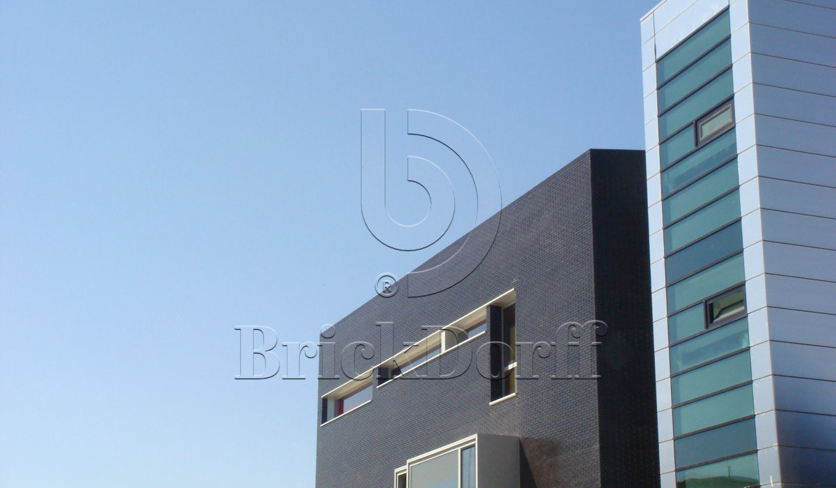 Tiefschwarz 390 черная, 240*71*10 мм, Глазурованная клинкерная фасадная плитка облицовочная под кирпич ABC