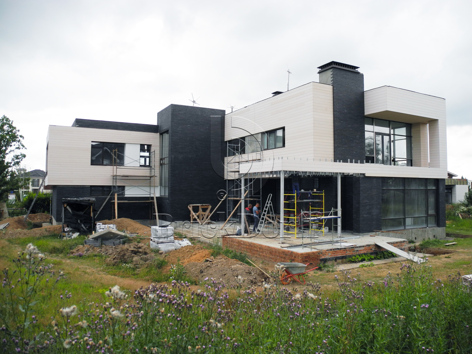 Клинкерная фасадная плитка облицовочная под кирпич Stroeher (Штроер) Glanzstueck Glanzstueck № 1 рельефная, 440*52*14 мм