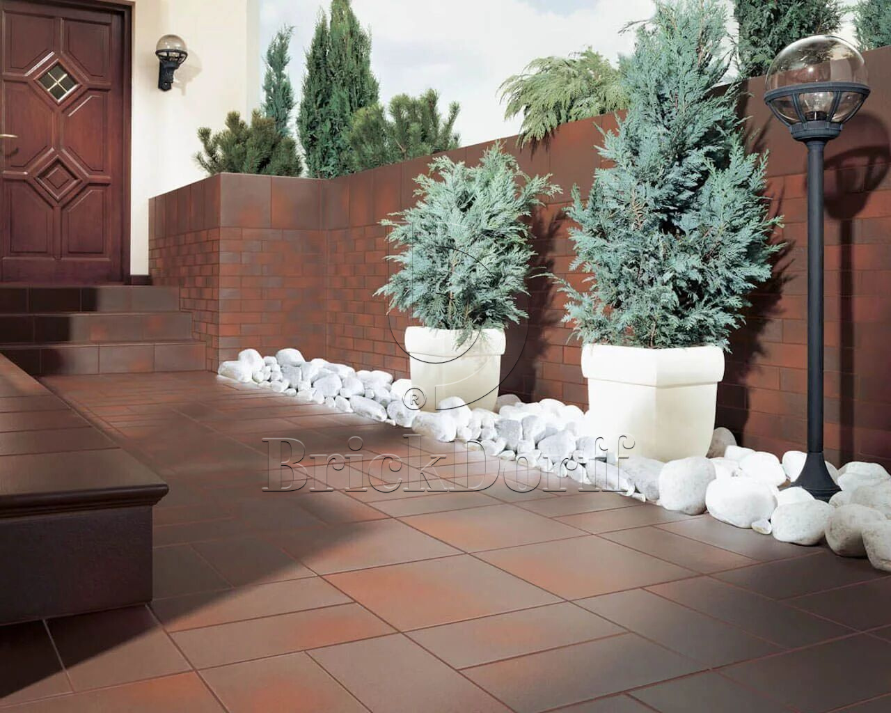 Клинкерная плитка Cloud Brown 300x300x11 – для улицы, террасы, крыльца, лестницы, морозостойкая