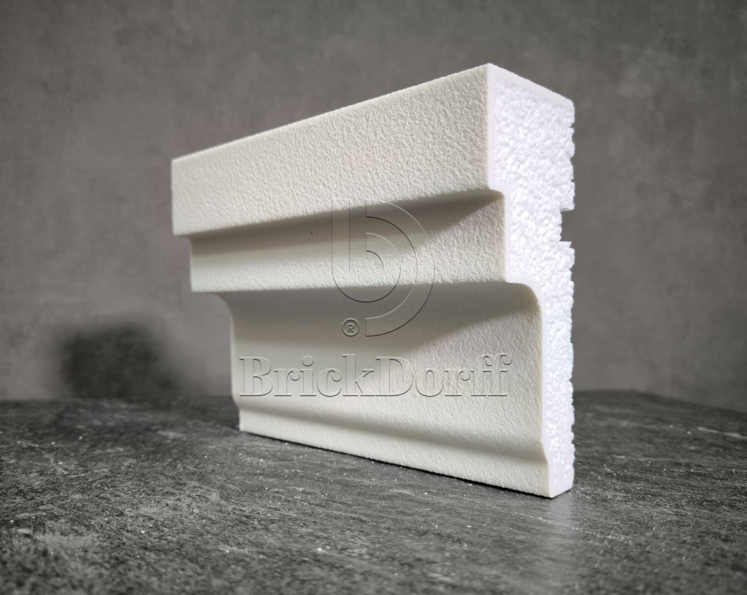 Молдинг для фасада - лепнина, декор из пенополистирола МВ-150/10 (МС-165) 150*60*2000 мм