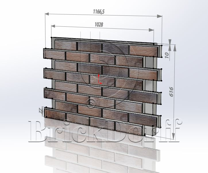 Loft Brick Pepper фасадная термопанель из пенополиуретана ППУ 65 мм