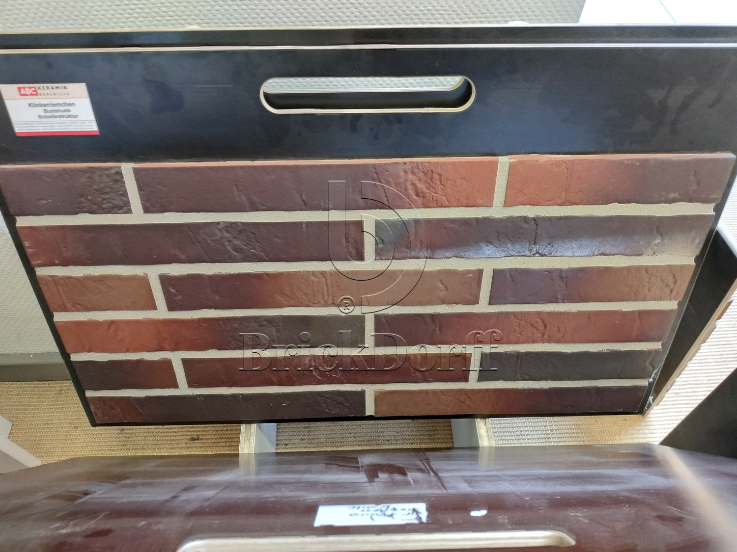 Buxtehude KohleBrand Schieferstruktur 365x52x10 мм, ABC Клинкерная фасадная плитка под кирпич ригельная Langformat