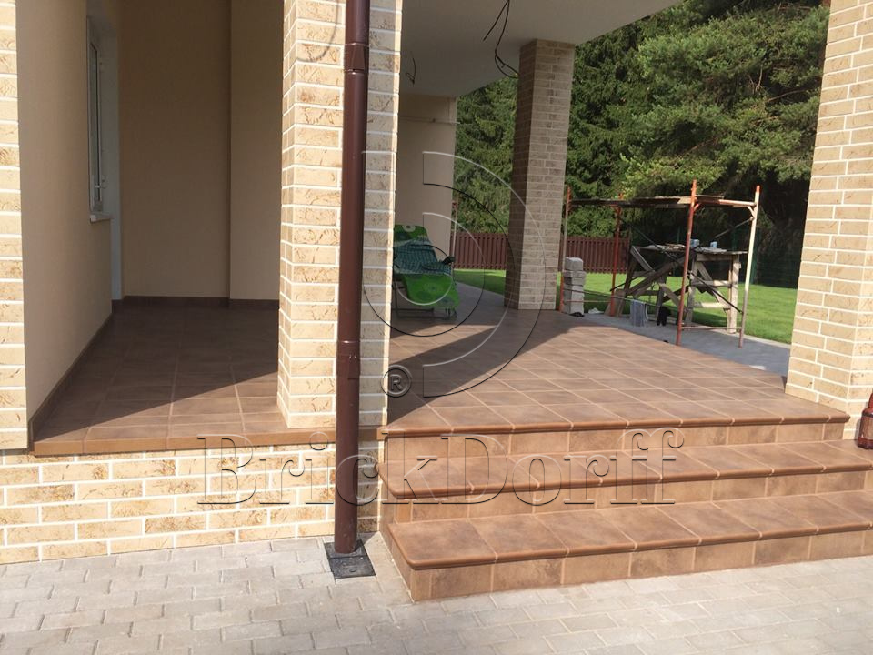 Клинкерная Плитка напольная противоскользящая Stroeher KERAPLATTE AERA T 712 marone 444*294*10 мм