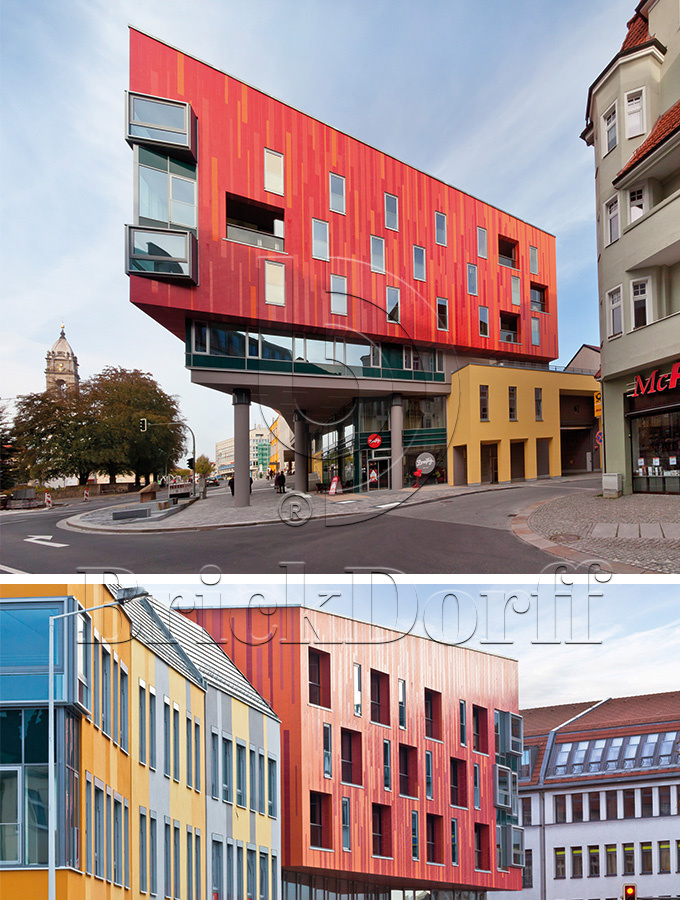 Фасадная Термопанель из Пенополиуретана ППУ 40 мм с Клинкерной Глазурованной плиткой Orange 320, 240*71*10 мм