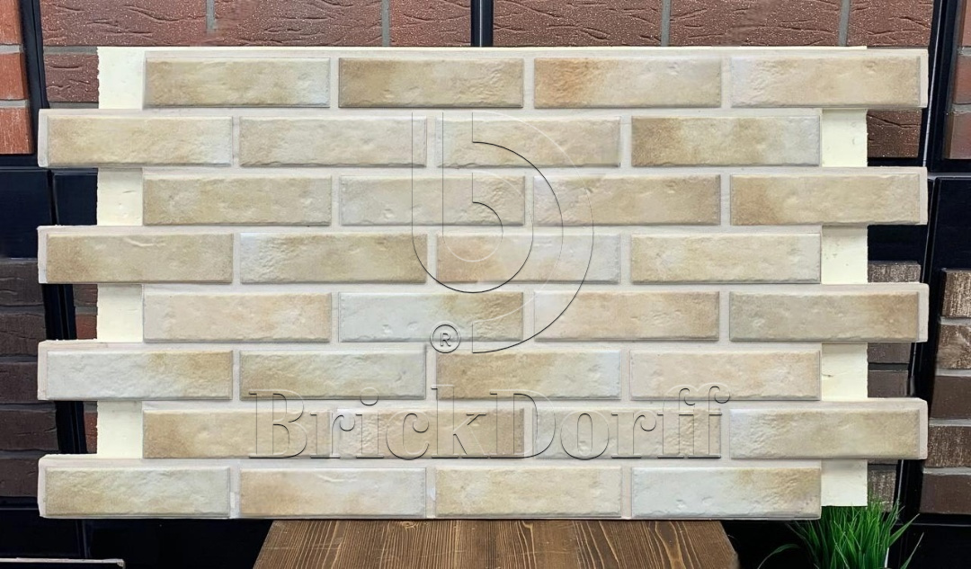 Retro Brick Salt фасадная термопанель из пенополиуретана ППУ 65 мм