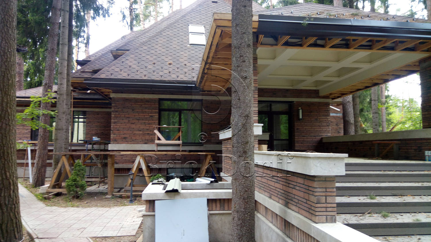 Клинкерная фасадная плитка облицовочная под кирпич Stroeher (Штроер) Zeitlos 357 backstein рельефная, 400*35*14 мм