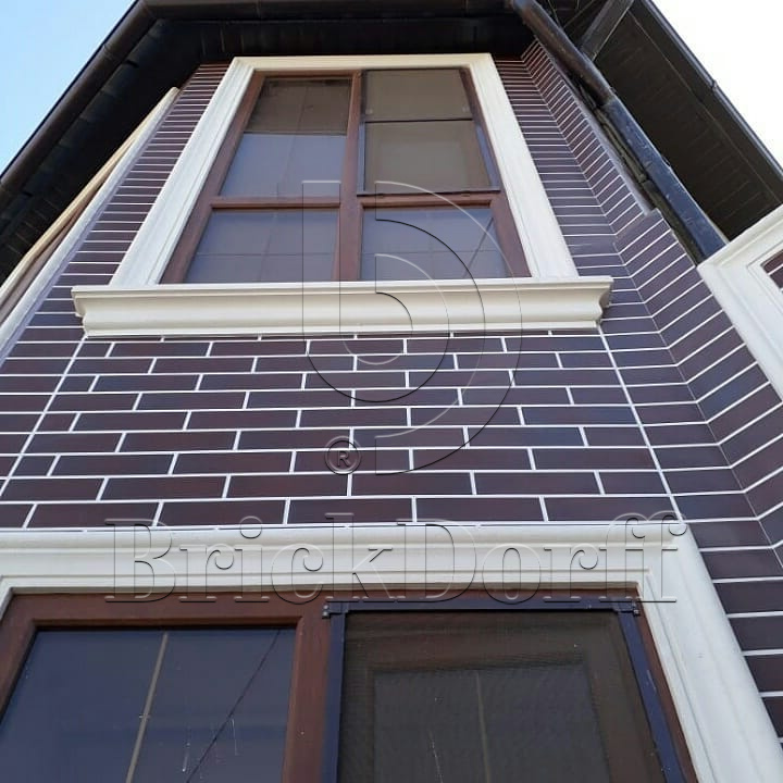 NATURAL BROWN DURO 245X66х7,4 мм Клинкерная фасадная плитка под кирпич облицовочная коричневая