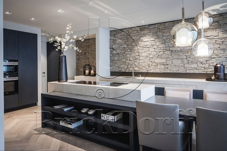 Камень грубый кварцит серо-бежевый 550*200*20\40 мм, натуральный камень для фасада и интерьера BD