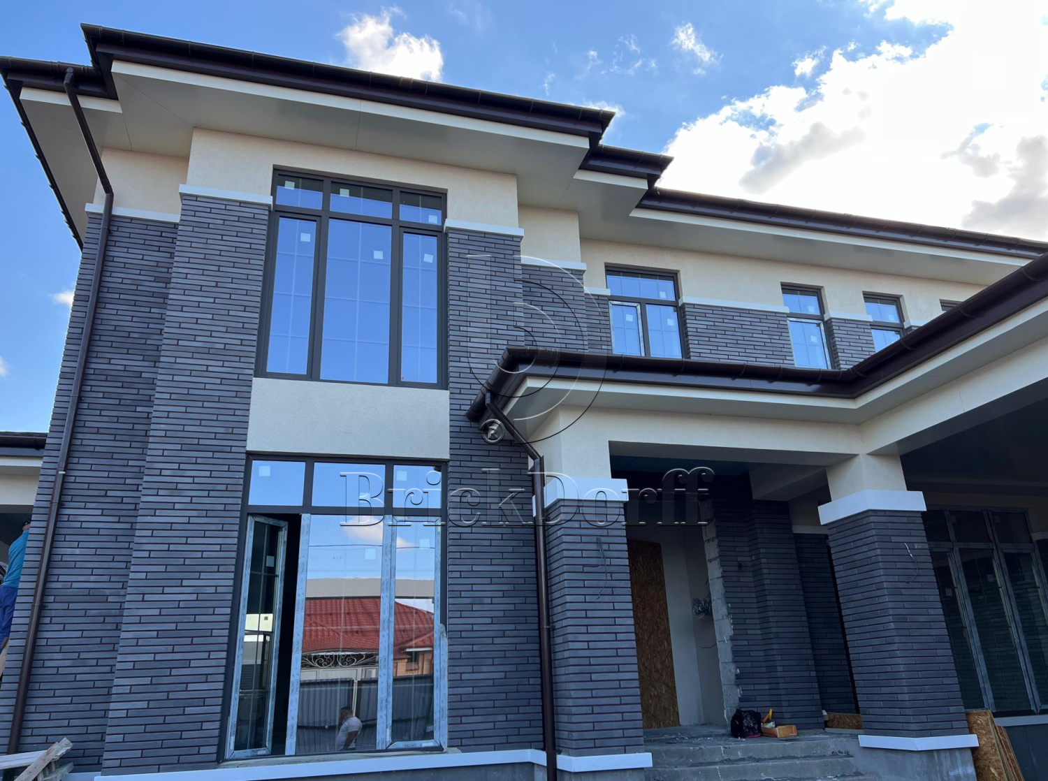 Фасадная ригельная плитка под клинкер Life Brick Лонг 203, 430*52*15 мм