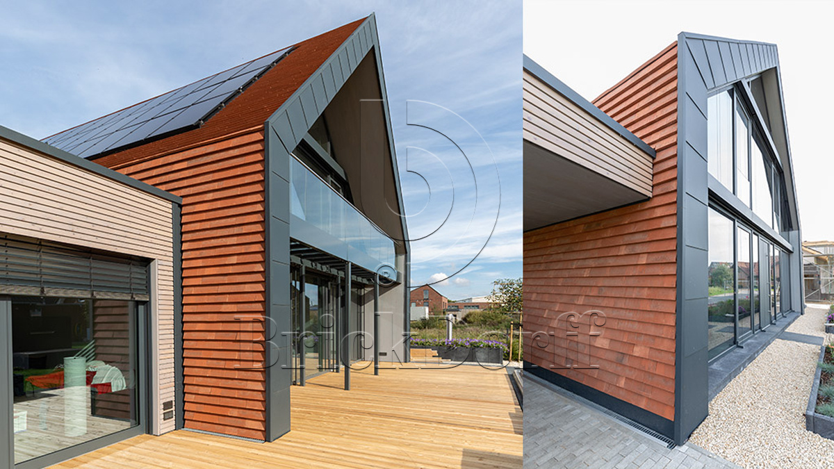 NORDIC 10 Rostrot 365x250x30x14, ABC Клинкерная плитка для навесного вент Фасада и Кровли