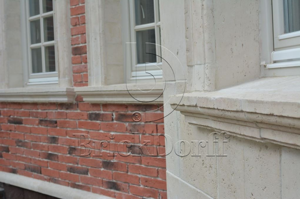 Фасадная облицовочная декоративная плитка травертин-касса 01