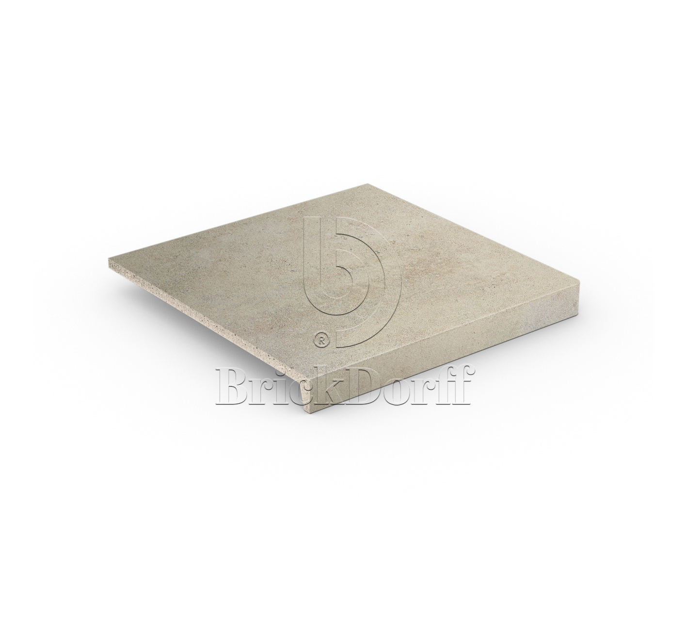 Клинкерная Ступень лофт противоскользящая плитка Stroeher KERAPLATTE GRAVEL BLEND 960 beige 294*340*35*11 мм