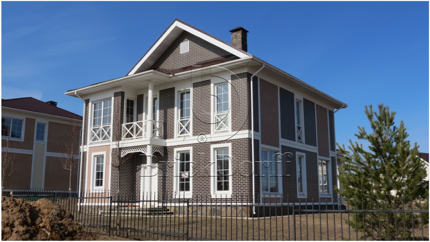 Фасадная Термопанель из пенополистирола ППС 60 мм с клинкерной плиткой Braun Schieferstruktur 240*52*7 мм