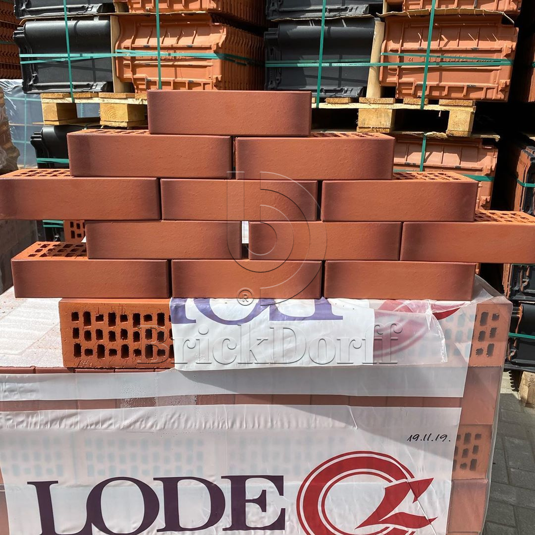 Lode Gemini гладкий, 250*120*65 мм, Печной Полнотелый Кирпич керамический красный, пестрый