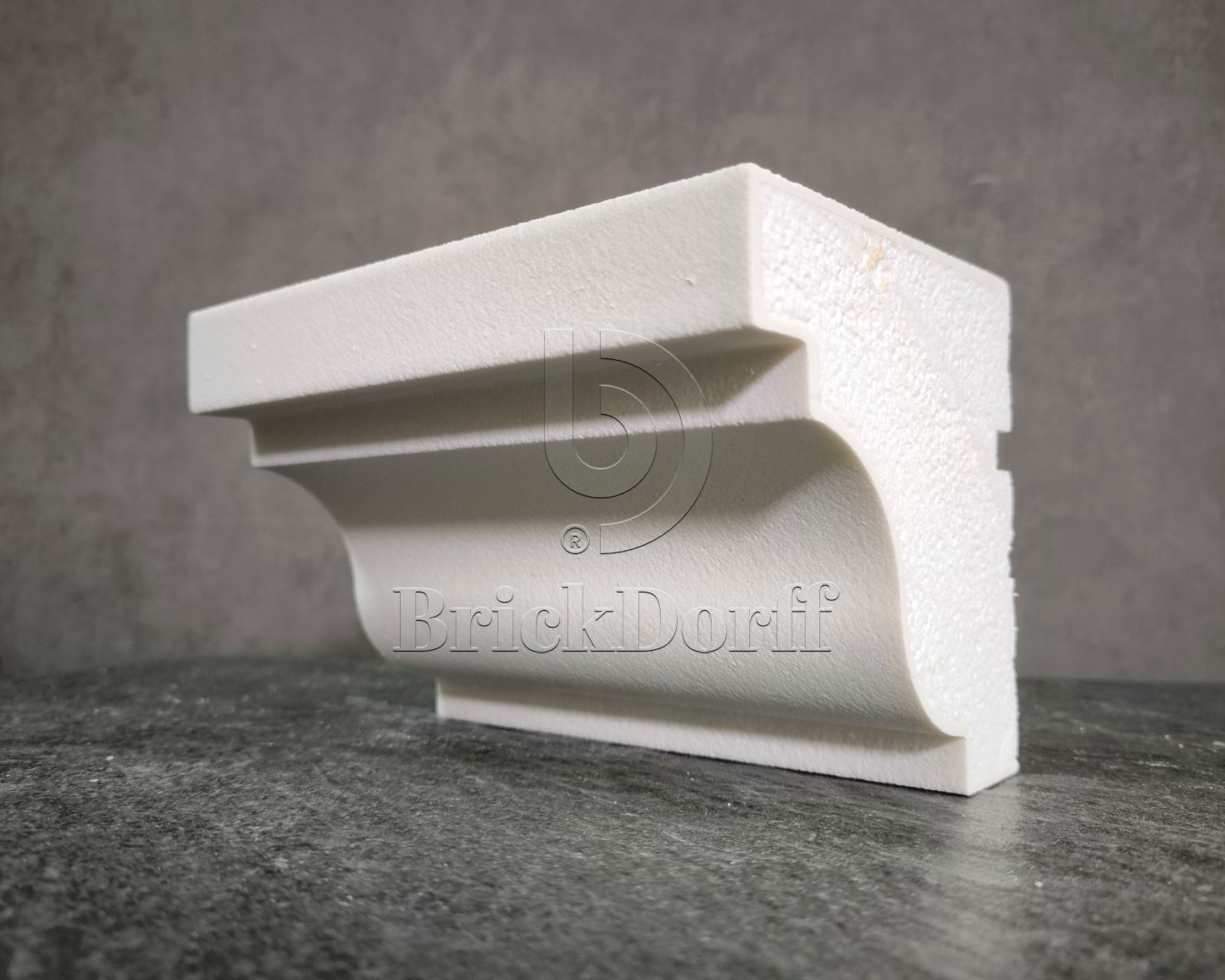 КАРНИЗ для Фасада и Интерьера - лепнина, декор из пенополистирола КВ-132/1 (КС-113) 132*128*2000 мм