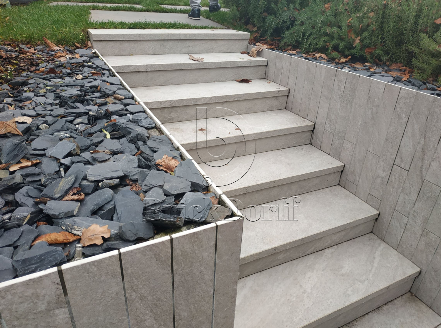 Тротуарная плитка Серая. Cliff Grigio 60 LASTRA 20mm / Клиф Гриджио 60 Ластра 20 мм 600х600х20мм