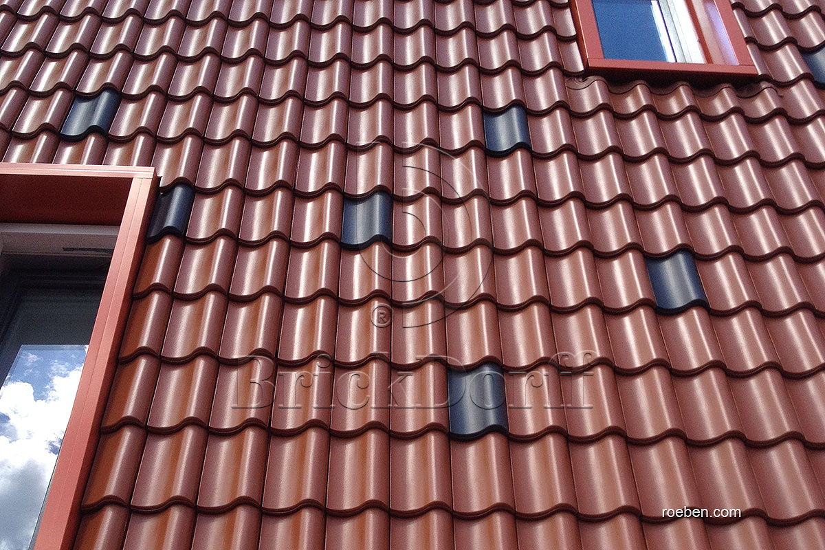 Керамическая черепица рядовая Roben Limburg антрацит ангоб