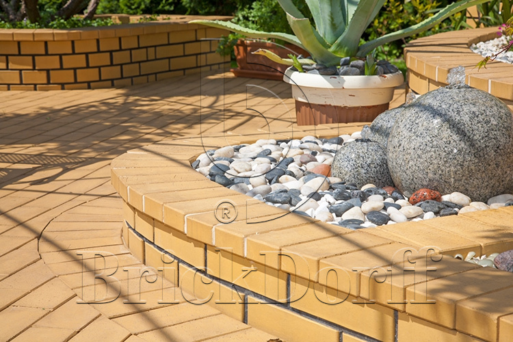 Тротуарная плитка / брусчатка Клинкерная желтая LHL klinker SAHARA 200*100*47 мм