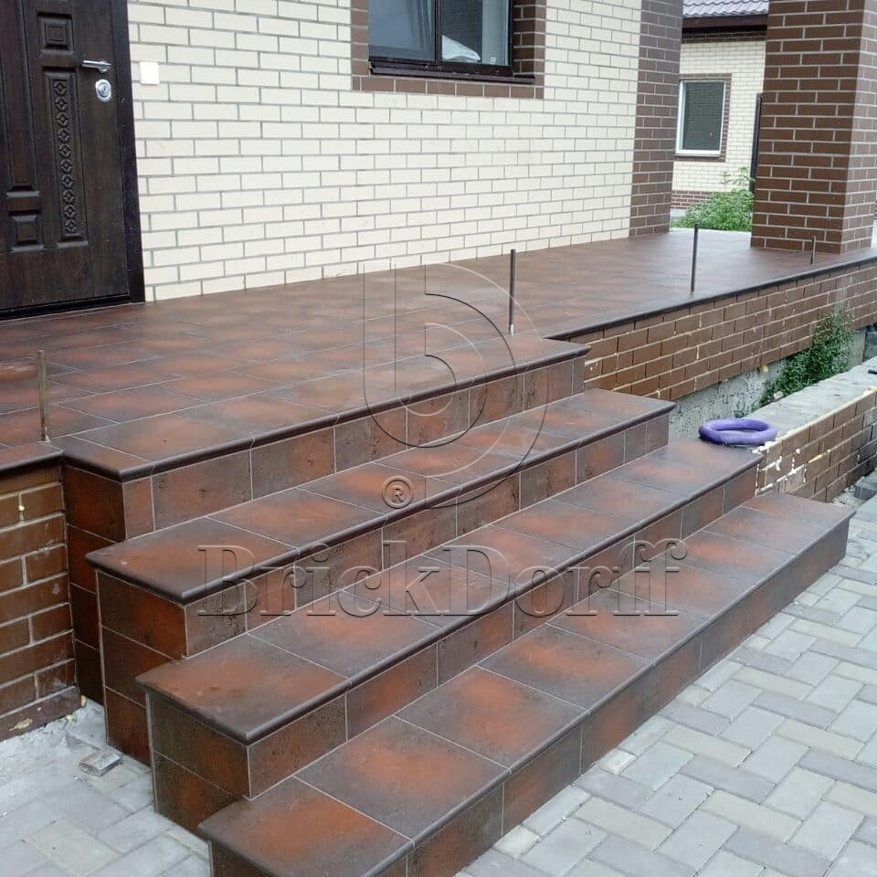 Клинкерная плитка Semir Brown 300x300x11 – для улицы, террасы, крыльца, лестницы, морозостойкая