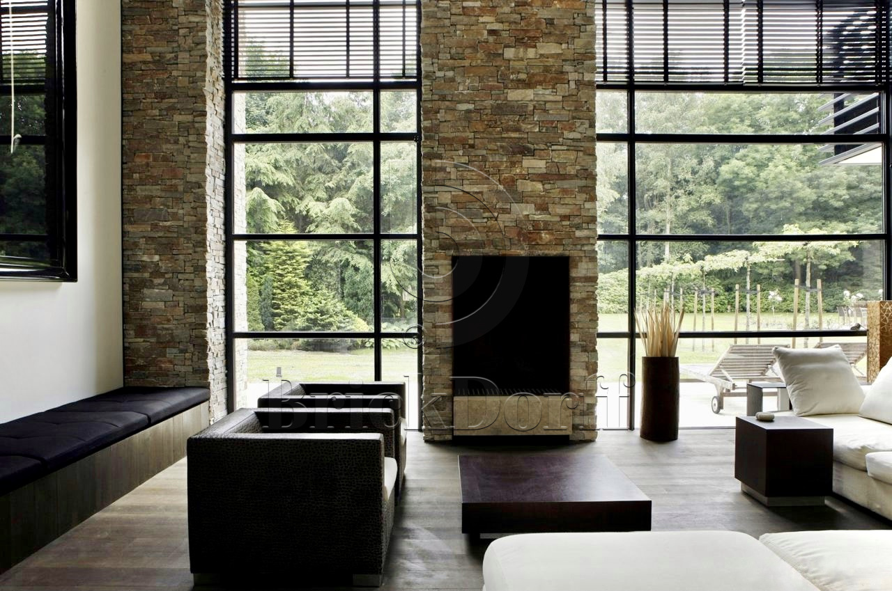 Камень грубый кварцит бежевый 550*200*20\40 мм, натуральный камень для фасада и интерьера BD