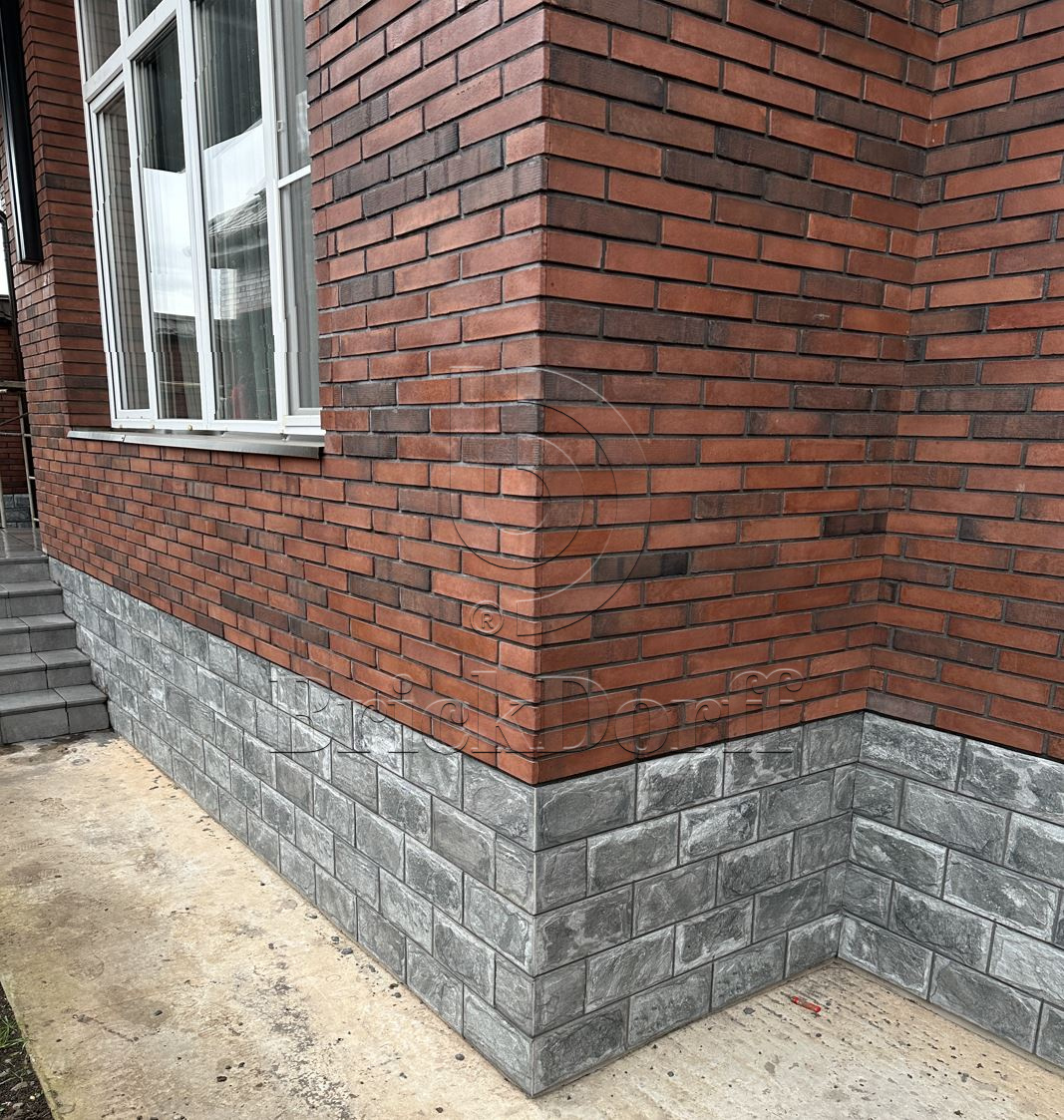 Фасадная ригельная плитка под клинкер Life Brick Римхен 370, 284*51*15 мм