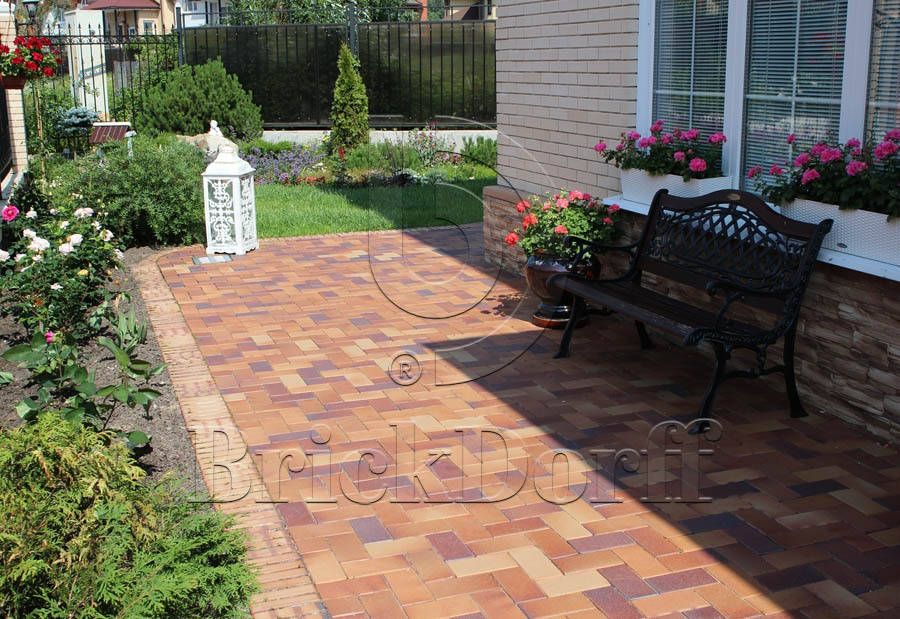 Тротуарная плитка / брусчатка Клинкерная ABC Herbstlaub-geflammt (Хербстлауб-гефламмт), делится на 8 частей 240*118/60*60*52 мм