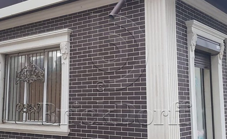 NATURAL BROWN DURO 245X66х7,4 мм Клинкерная фасадная плитка под кирпич облицовочная коричневая