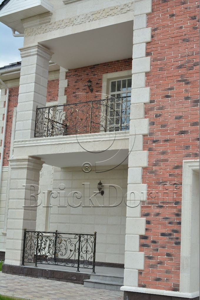 Фасадная облицовочная декоративная плитка травертин-касса 01