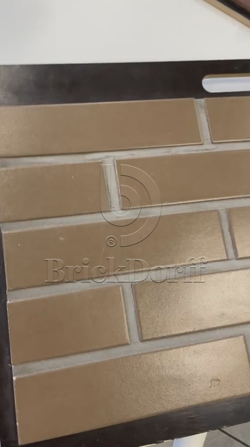 Клинкерная фасадная плитка облицовочная под кирпич коричневый беж 240*60*6 мм