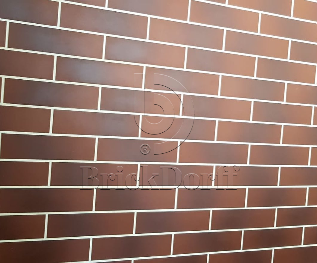 CLOUD ROSA 245X66х7,4 мм Клинкерная фасадная плитка под кирпич облицовочная красно-коричневая