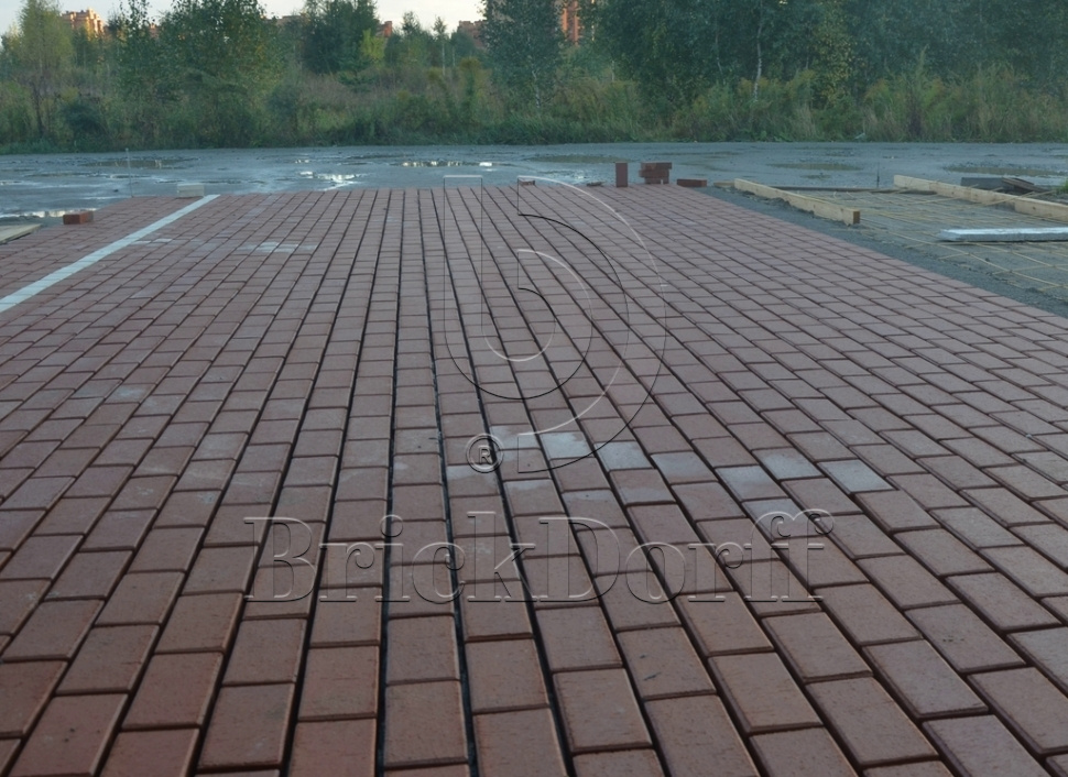 Тротуарная плитка / брусчатка Клинкерная ЛСР (RAUF Design) коричневый "Мюнхен" 200*100*50 мм