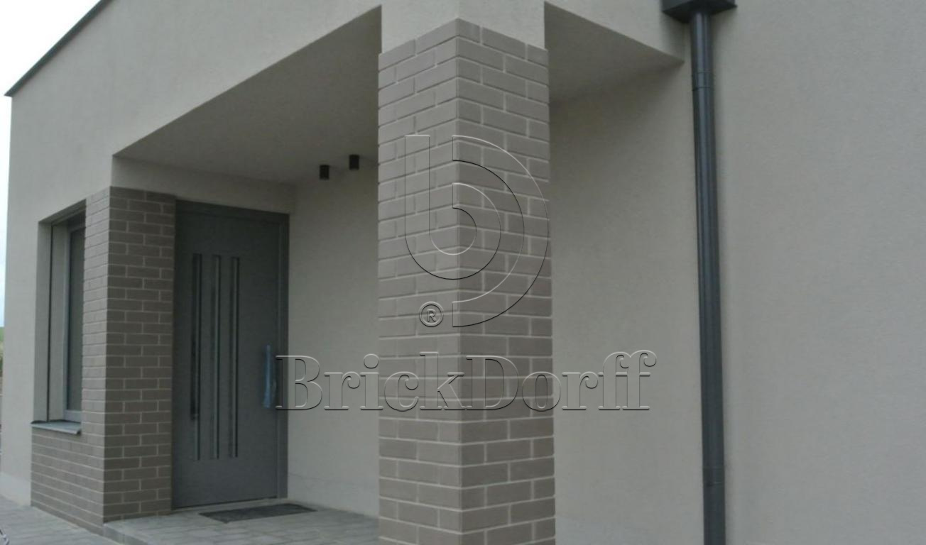 Клинкерная фасадная плитка облицовочная под кирпич Stroeher (Штроер) Keravette Chromatic 230 grau гладкая NF11, 240*71*11 мм