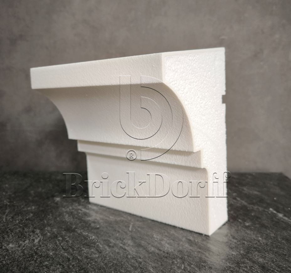 КАРНИЗ для Фасада и Интерьера - лепнина, декор из пенополистирола КВ-210/1 210*130*2000 мм