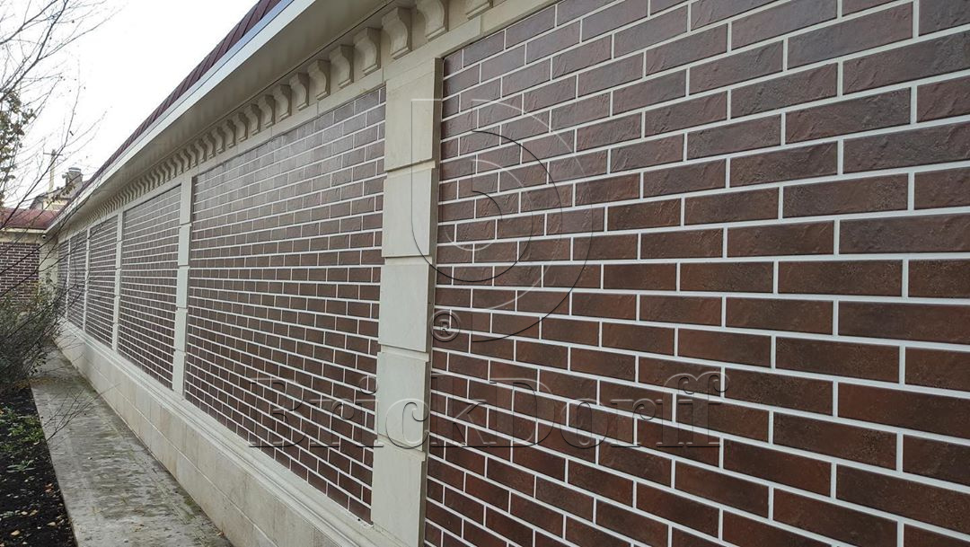 Semir Brown 245X66х7,4 мм Клинкерная фасадная плитка под кирпич облицовочная, коричневая