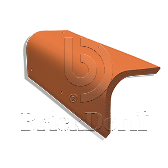 Торцевая черепица натуральная цементно-песчаная Classic кирпично-красный 24, Kriastak Baltic tile