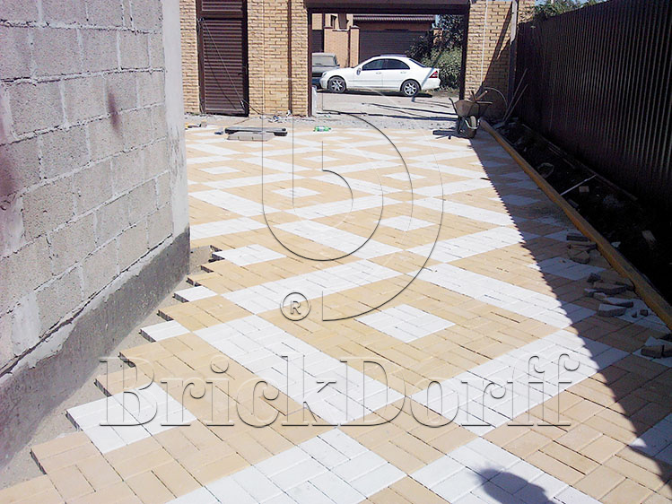 Тротуарная плитка / брусчатка Клинкерная ЛСР (RAUF Design) соломенный "Барселона" 200*100*50 мм