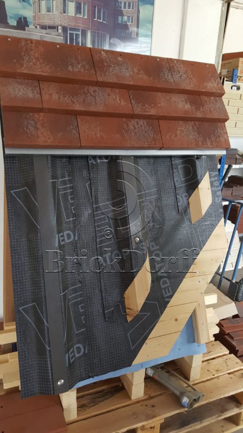 NORDIC 10 Rostrot 400x175x30x14, ABC Клинкерная плитка для навесного вент Фасада и Кровли