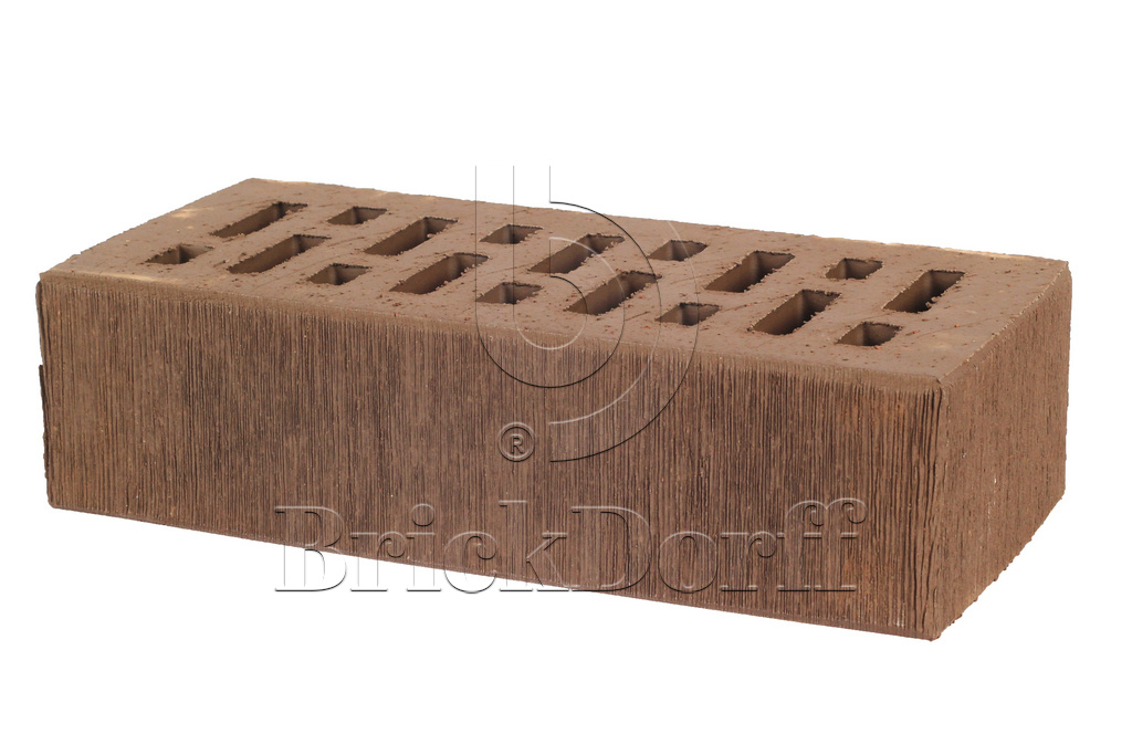 Lode ASAIS BRUNIS штриховой, 250*120*65 мм, Печной Кирпич керамический пустотелый, коричневый