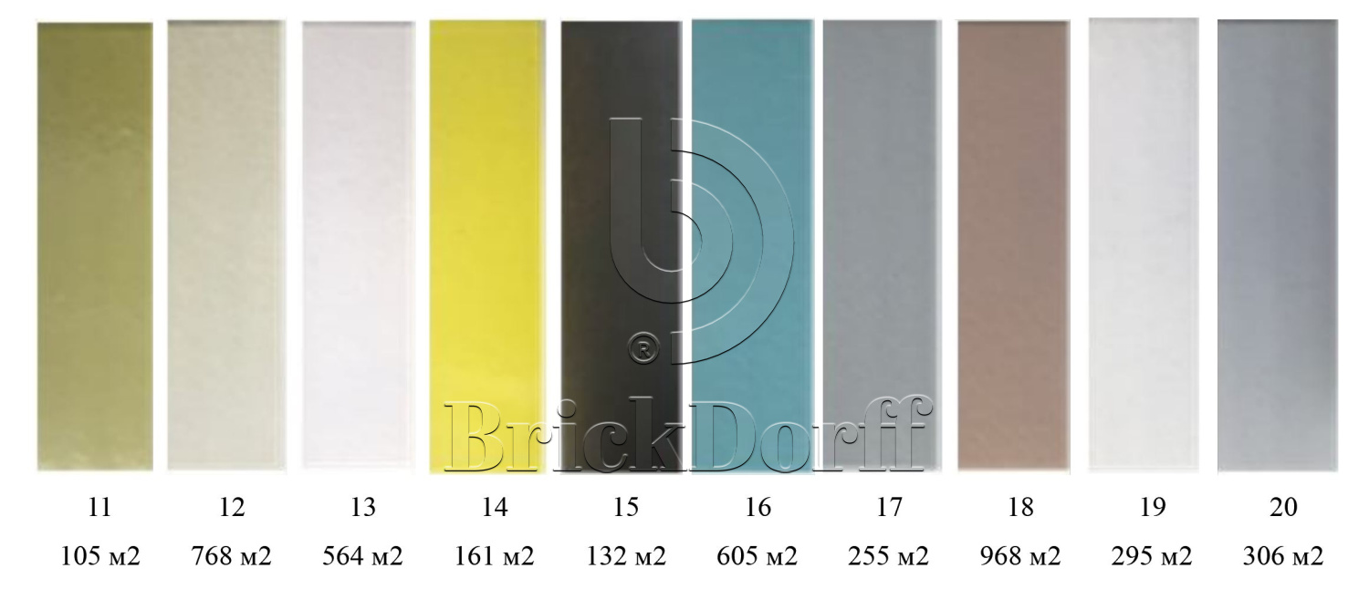 №39 Глазурованная Фасадная плитка Клинкерная облицовочная под кирпич 283х84х11 мм цвет серый RAL