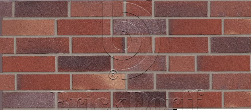 Кирпич облицовочный Клинкерный ABC 9105 Norddeich rot-blausand-farben-bunt genarbt-besandet NF 240*115*71 мм