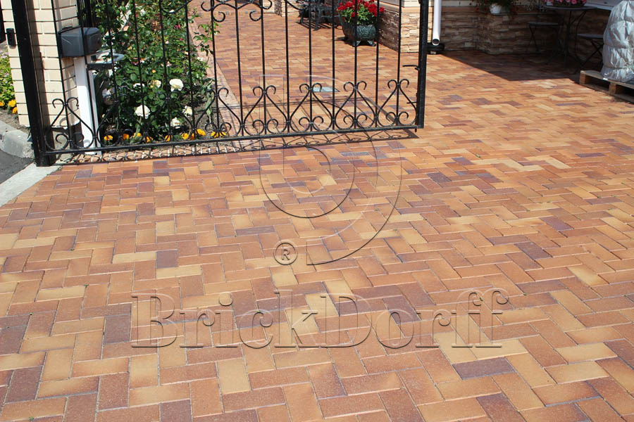 Тротуарная плитка / брусчатка Клинкерная ABC Herbstlaub-geflammt (Хербстлауб-гефламмт), делится на 8 частей 240*118/60*60*52 мм