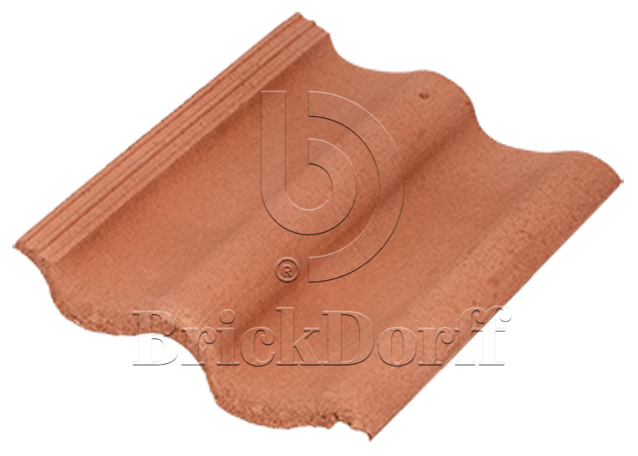 Натуральная цементно-песчаная черепица рядовая Light неокрашенный красный 71, Kriastak Baltic tile