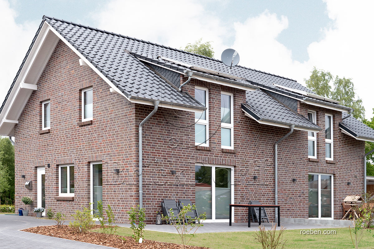 Керамическая черепица рядовая Roben FLANDERNplus антрацит ангоб