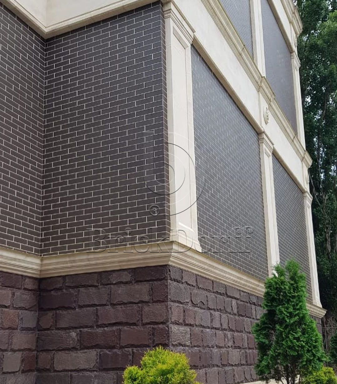 NATURAL BROWN DURO 245X66х7,4 мм Клинкерная фасадная плитка под кирпич облицовочная коричневая