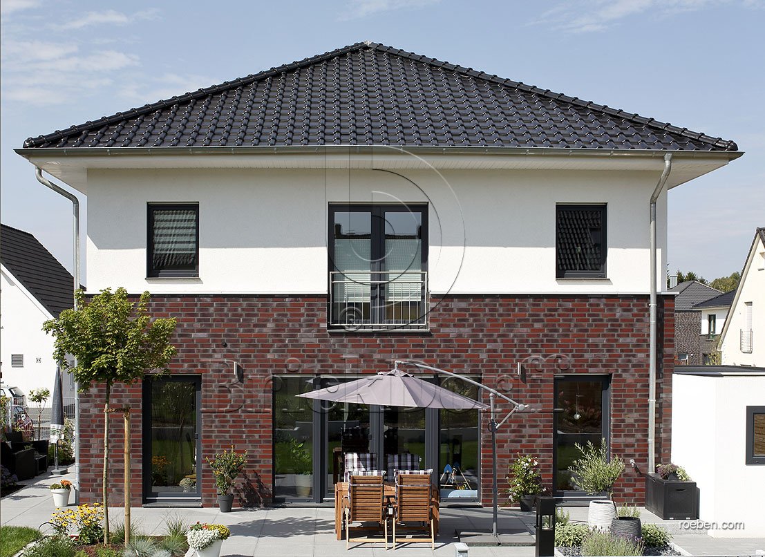 Керамическая черепица рядовая Roben MONZAplus черно-коричневый глазурь