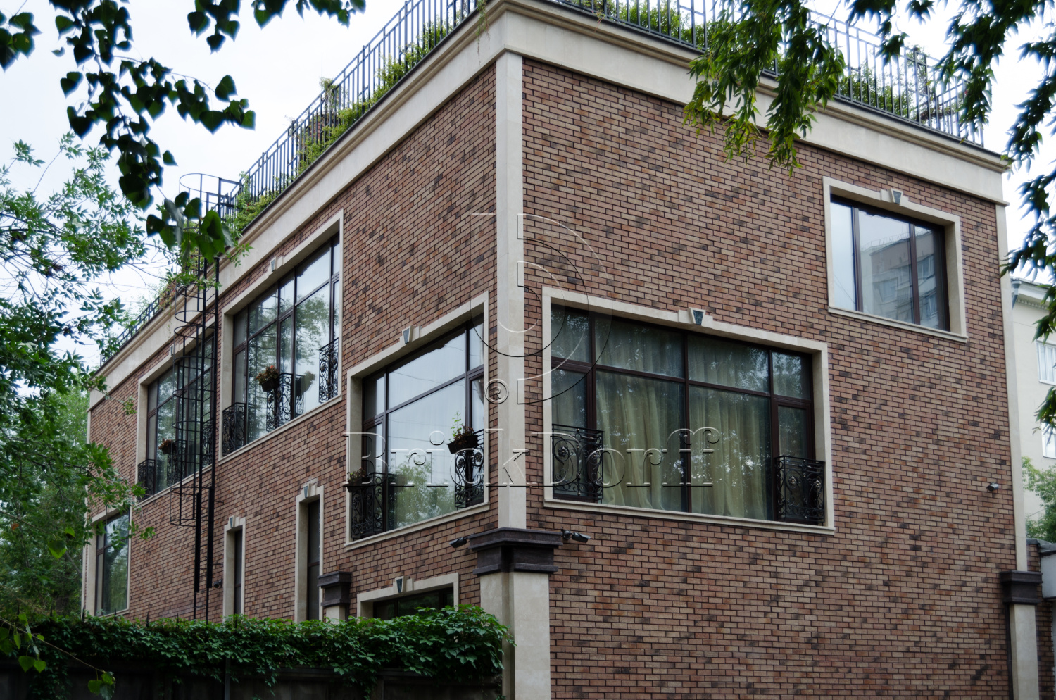 Клинкерная фасадная плитка облицовочная под кирпич Stroeher (Штроер) Zeitlos 357 backstein рельефная, 400*35*14 мм