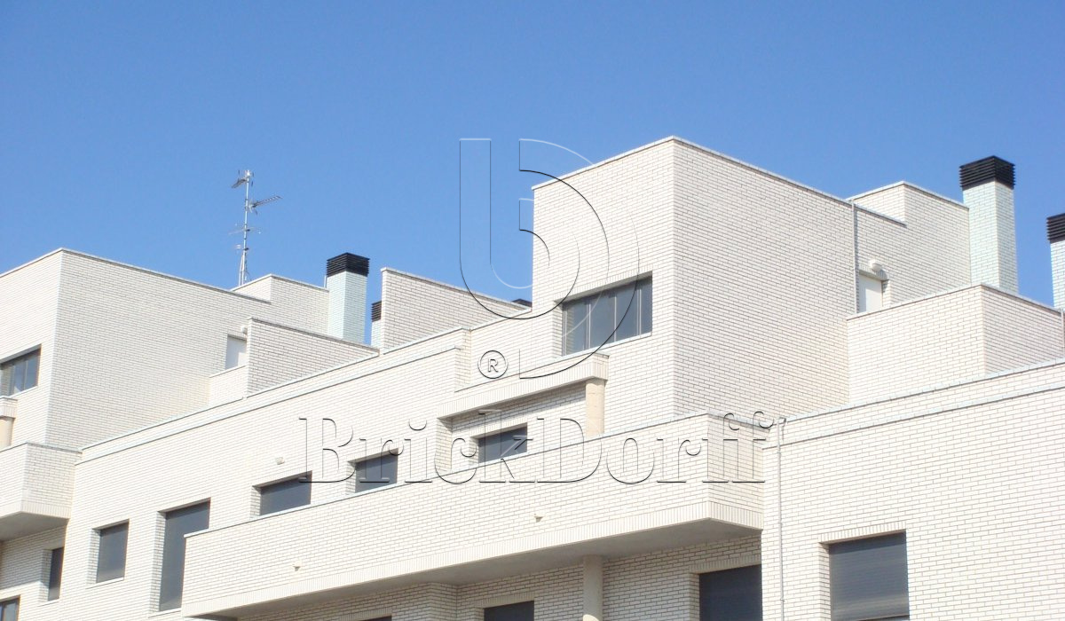 Фасадная Термопанель из Пенополиуретана ППУ 40 мм с Клинкерной Глазурованной плиткой Weiss 300, 240*71*10 мм